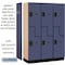 Salsbury Industries 2 Tier 'S' Designer Locker, 54"Wx76"Hx18"D, 6 Door, Blue 18-27368BLU - alternate 6